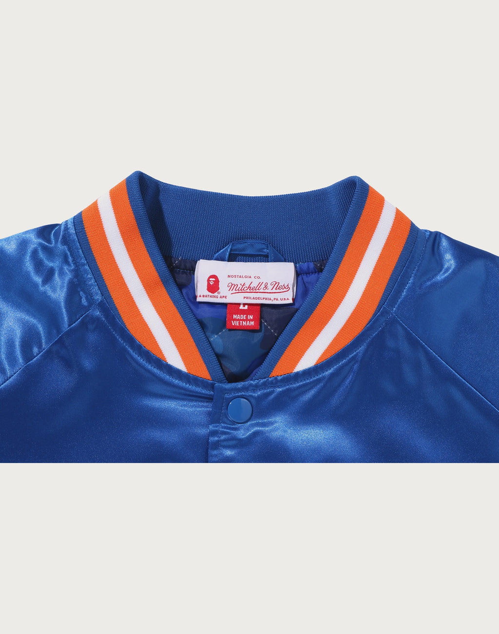 BAPE X M&N NBA - NEW YORK KNICKS SATIN JACKET MENS