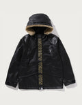 BAPE X OVO SYNTHETIC WASHABLE LEATHER SNOWBOARD JACKET MENS