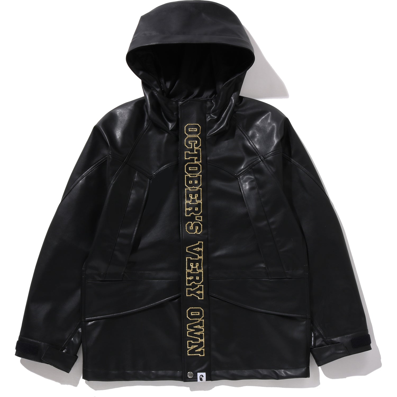 BAPE X OVO SYNTHETIC WASHABLE LEATHER SNOWBOARD JACKET MENS – us