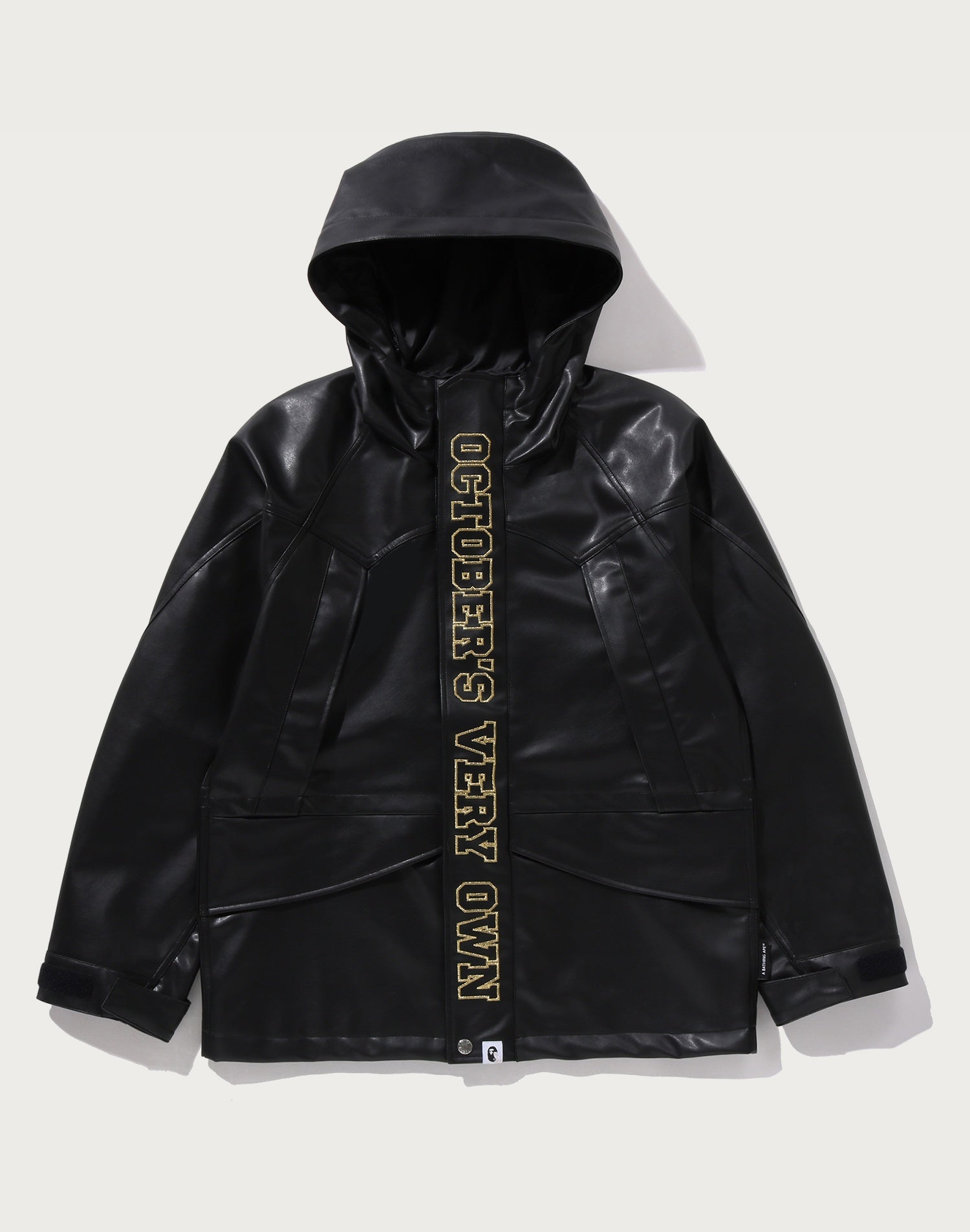 BAPE X OVO SYNTHETIC WASHABLE LEATHER SNOWBOARD JACKET MENS – us