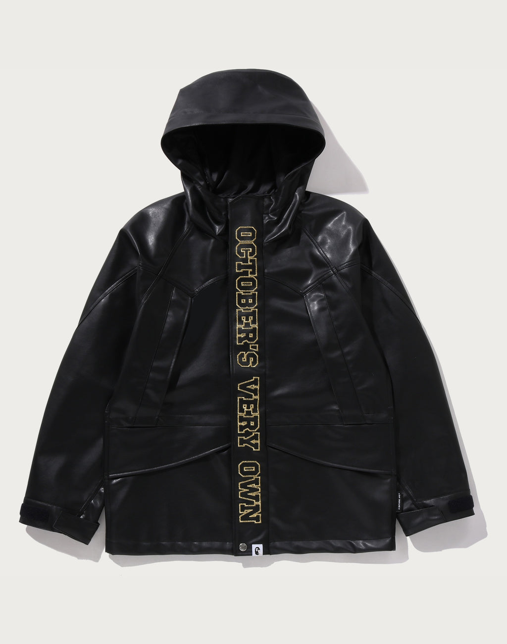 BAPE X OVO SYNTHETIC WASHABLE LEATHER SNOWBOARD JACKET MENS