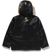 BAPE X OVO SYNTHETIC WASHABLE LEATHER SNOWBOARD JACKET MENS