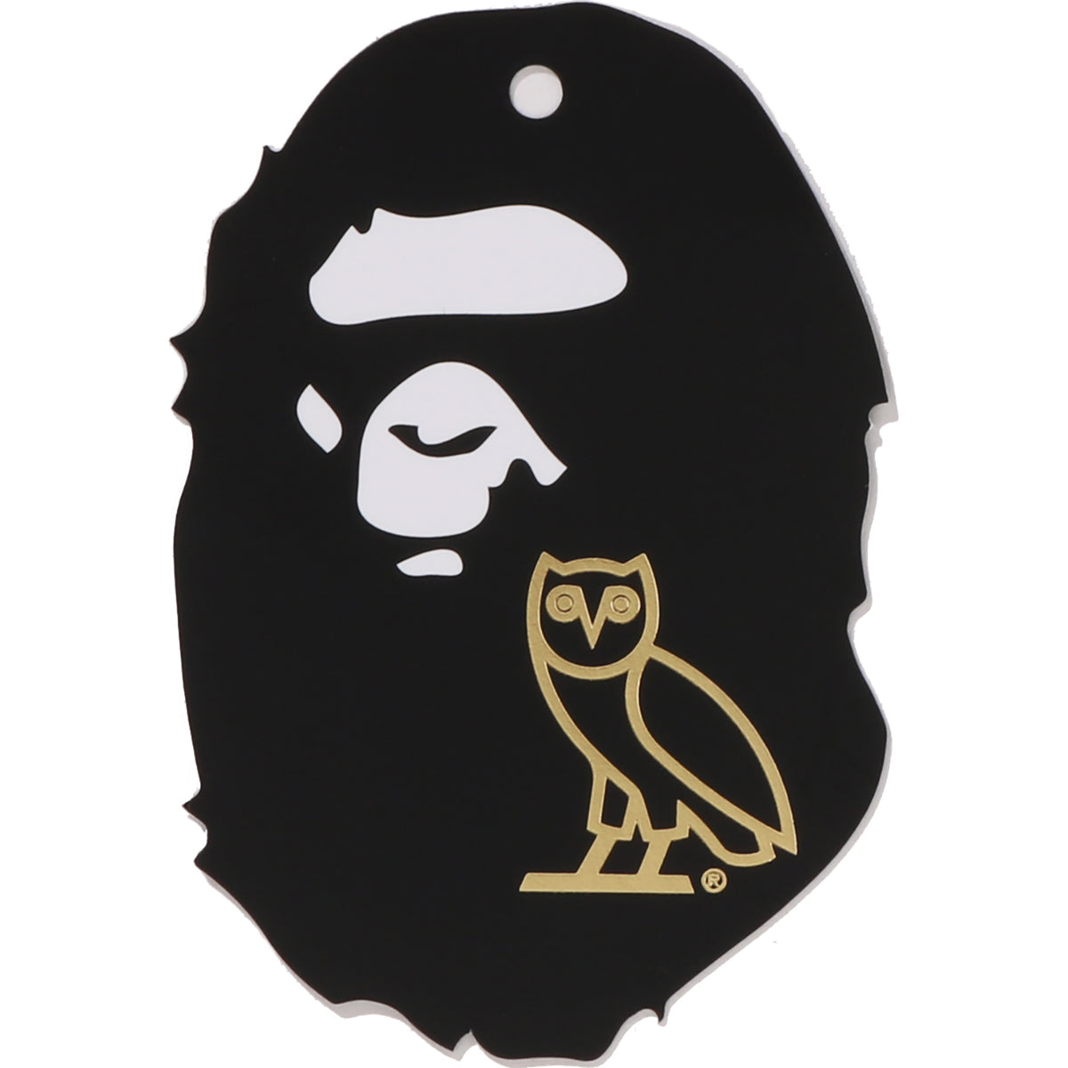 BAPE X OVO SYNTHETIC WASHABLE LEATHER SNOWBOARD JACKET MENS
