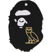 BAPE X OVO SYNTHETIC WASHABLE LEATHER SNOWBOARD JACKET MENS