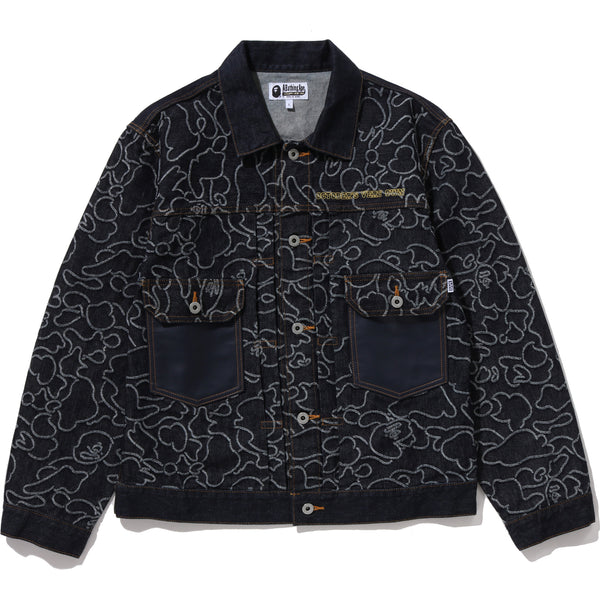 BAPE X OVO NEON 1ST CAMO JACQUARD DENIM JACKET MENS – us.bape.com