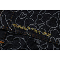 BAPE X OVO NEON 1ST CAMO JACQUARD DENIM JACKET MENS