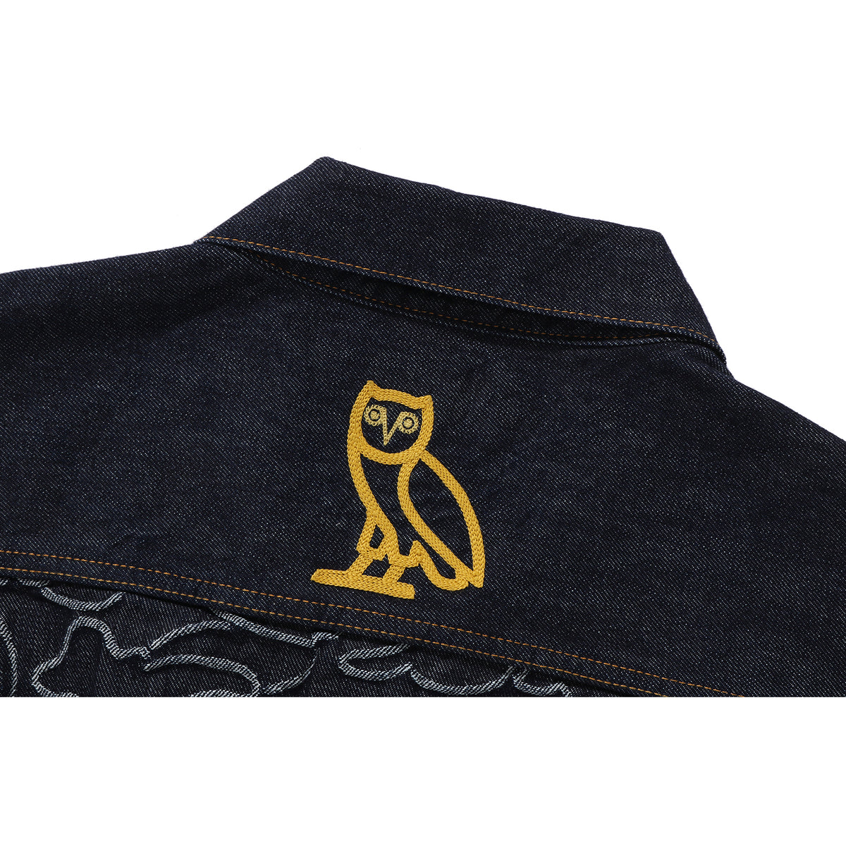 BAPE X OVO NEON 1ST CAMO JACQUARD DENIM JACKET MENS