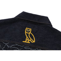 BAPE X OVO NEON 1ST CAMO JACQUARD DENIM JACKET MENS