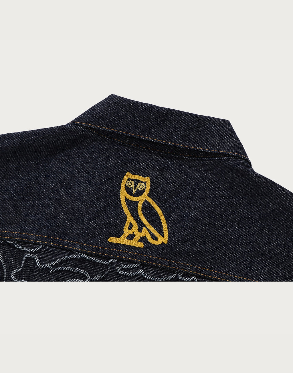 BAPE X OVO NEON 1ST CAMO JACQUARD DENIM JACKET MENS