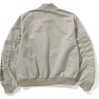 TONAL CHAIN STITCH SHARK BOMBER JACKET MENS