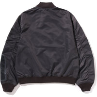 TONAL CHAIN STITCH SHARK BOMBER JACKET MENS