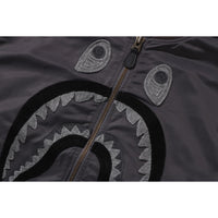 TONAL CHAIN STITCH SHARK BOMBER JACKET MENS