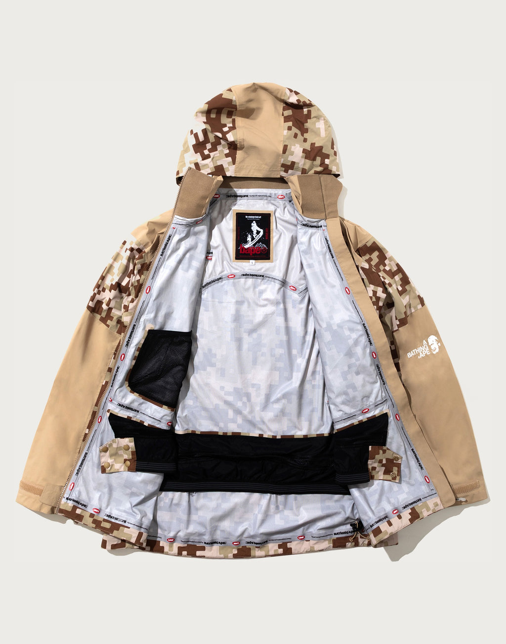 BAPE BY KAZUKI KURAISHI UAP CAMO SNOWBOARD 3-LAYER JACKET MENS