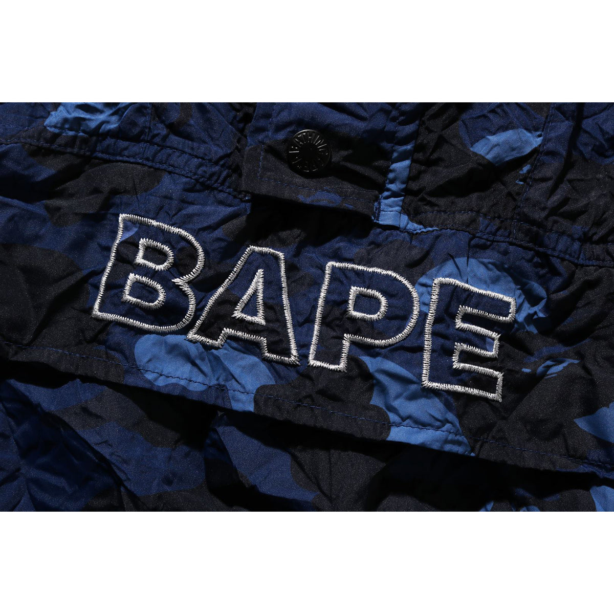 CRINKLE EFFECT COLOR CAMO HALF ZIP HOODIE JACKET MENS