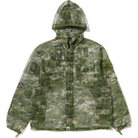 MULTI PIXEL CAMO MASK HOODED SHIRT JACKET MENS