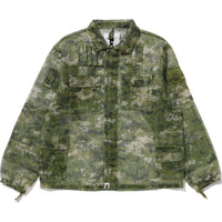 MULTI PIXEL CAMO MASK HOODED SHIRT JACKET MENS