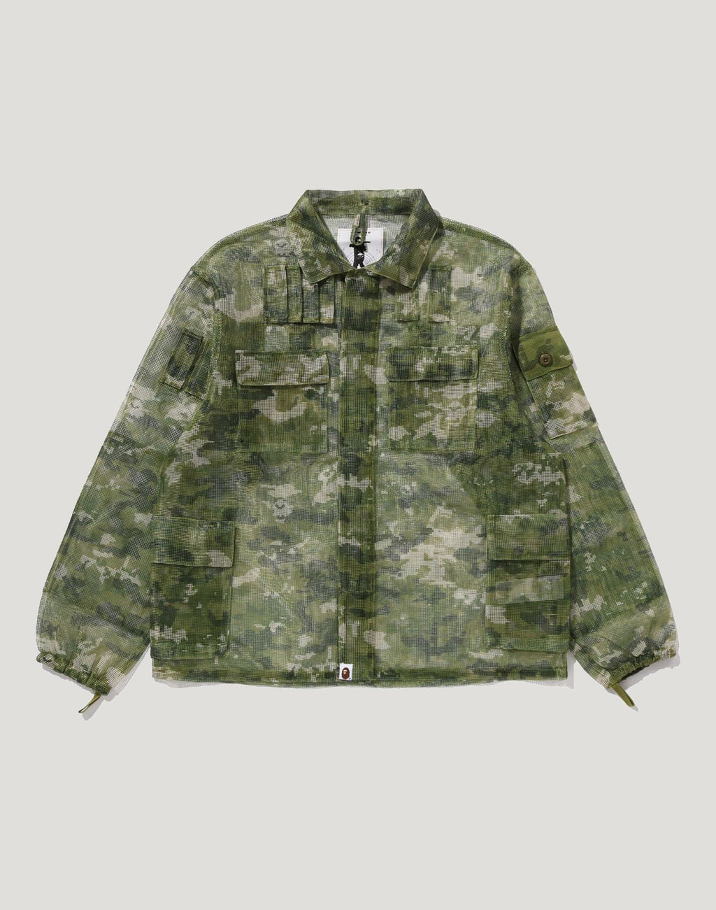 MULTI PIXEL CAMO MASK HOODED SHIRT JACKET MENS