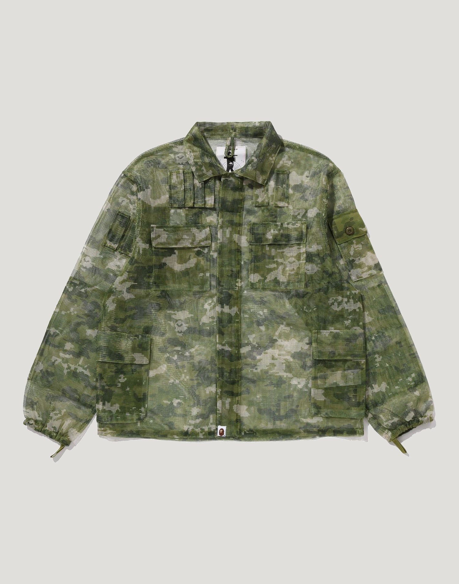 MULTI PIXEL CAMO MASK HOODED SHIRT JACKET MENS