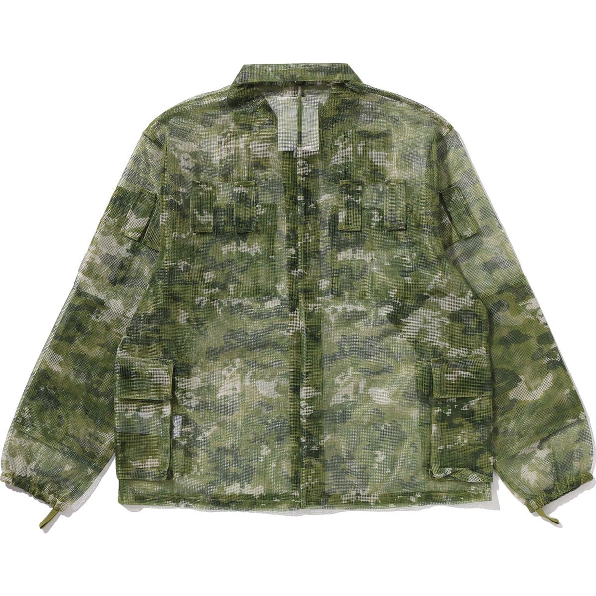MULTI PIXEL CAMO MASK HOODED SHIRT JACKET MENS