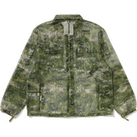 MULTI PIXEL CAMO MASK HOODED SHIRT JACKET MENS
