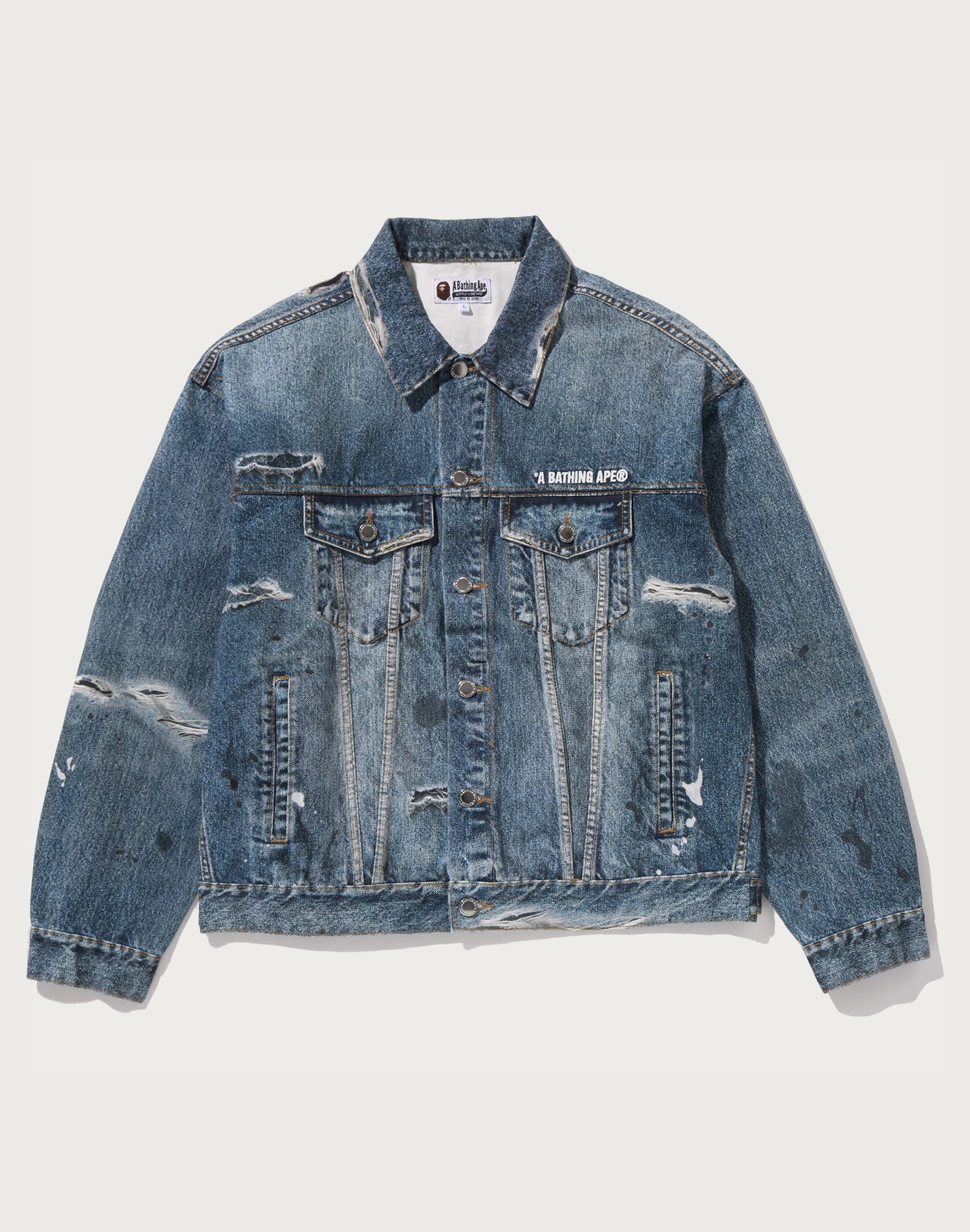 FAKE PRINT TRUCKER JACKET MENS