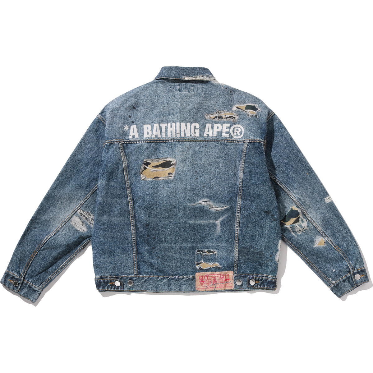 FAKE PRINT TRUCKER JACKET MENS