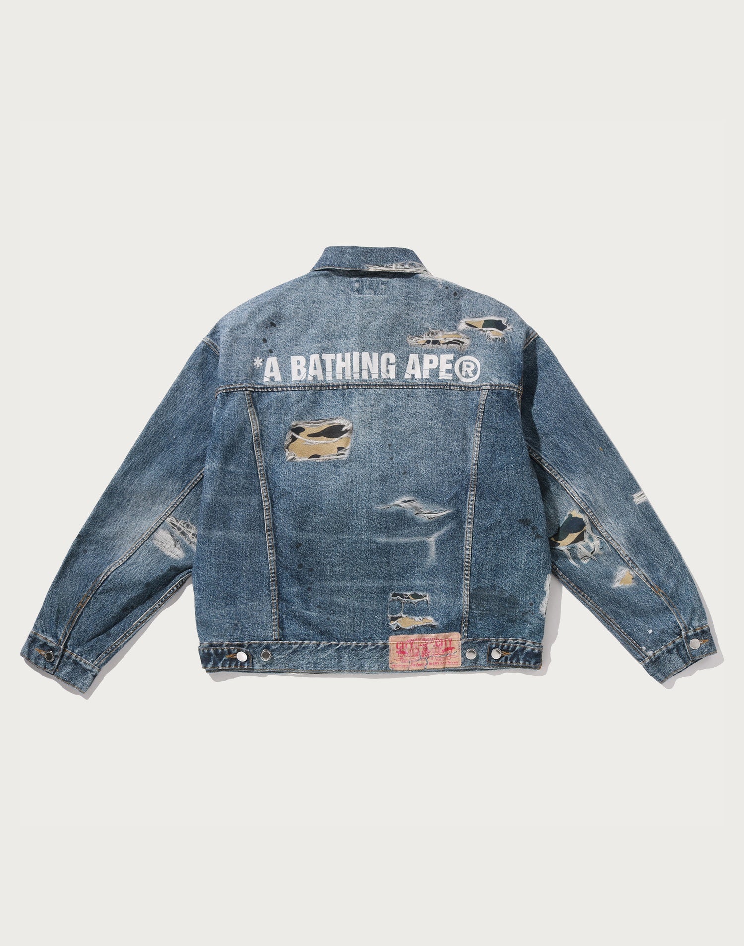 FAKE PRINT TRUCKER JACKET MENS
