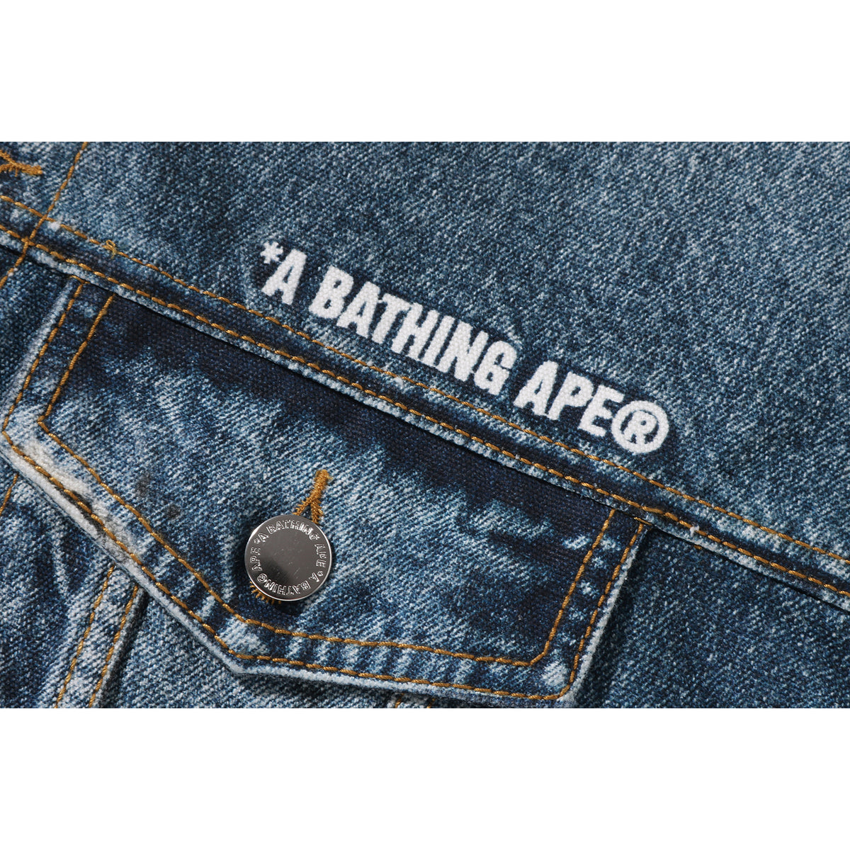 FAKE PRINT TRUCKER JACKET MENS