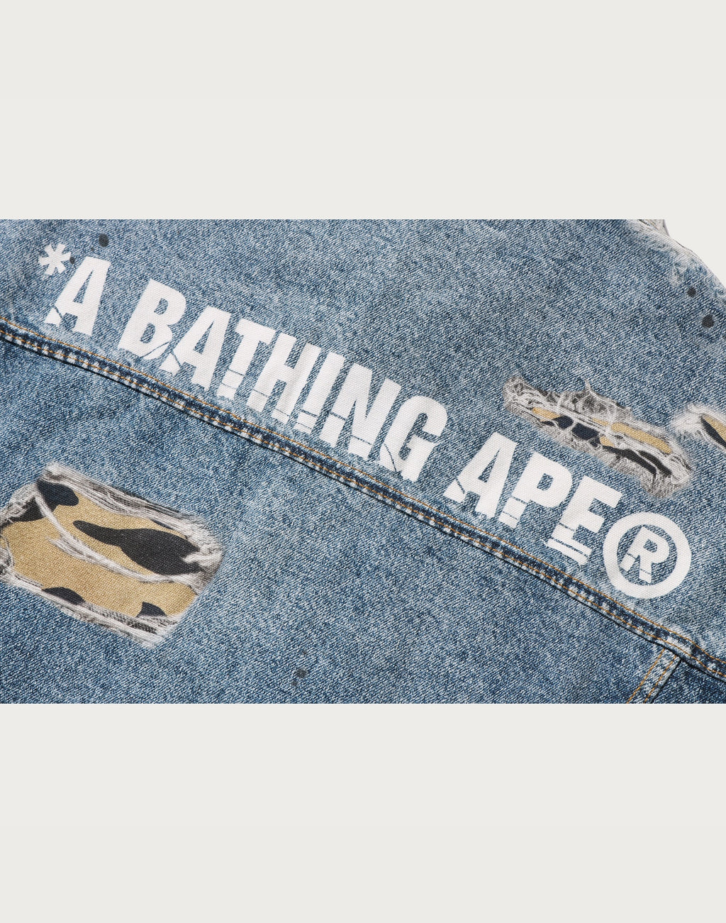 FAKE PRINT TRUCKER JACKET MENS