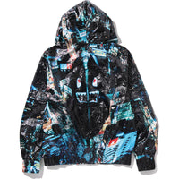 OVERALL PRINT CREASE HOODED JACKET MENS