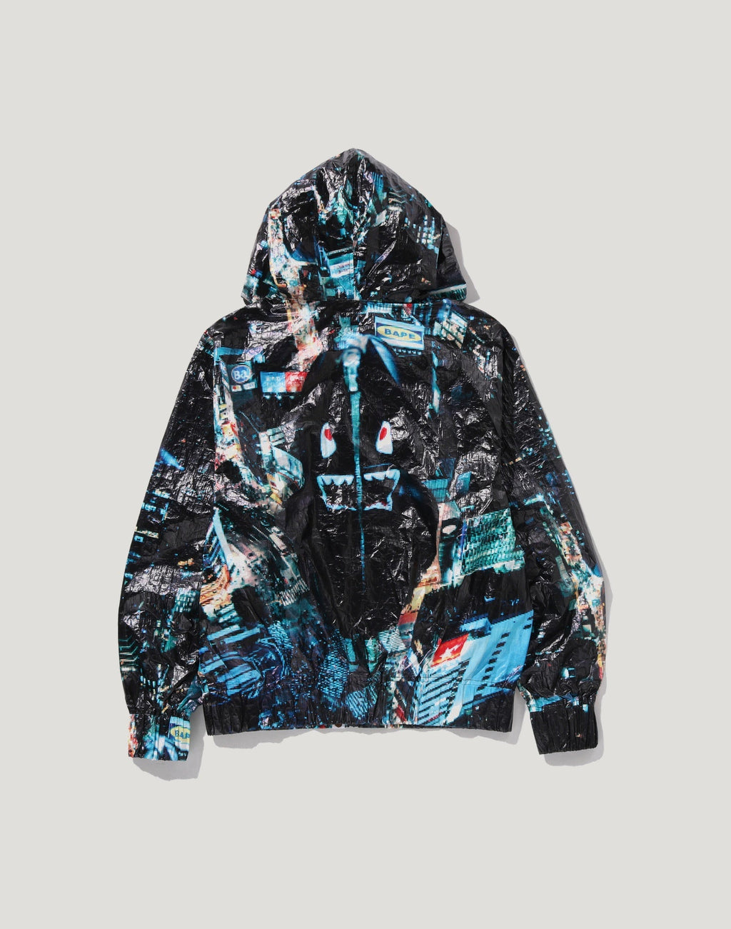 OVERALL PRINT CREASE HOODED JACKET MENS