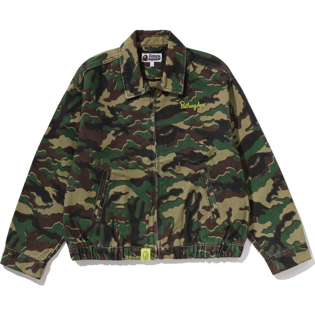 GLITCH WOODLAND CAMO BATHING APE LOGO WORKER JACKET LADIES