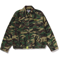 GLITCH WOODLAND CAMO BATHING APE LOGO WORKER JACKET LADIES