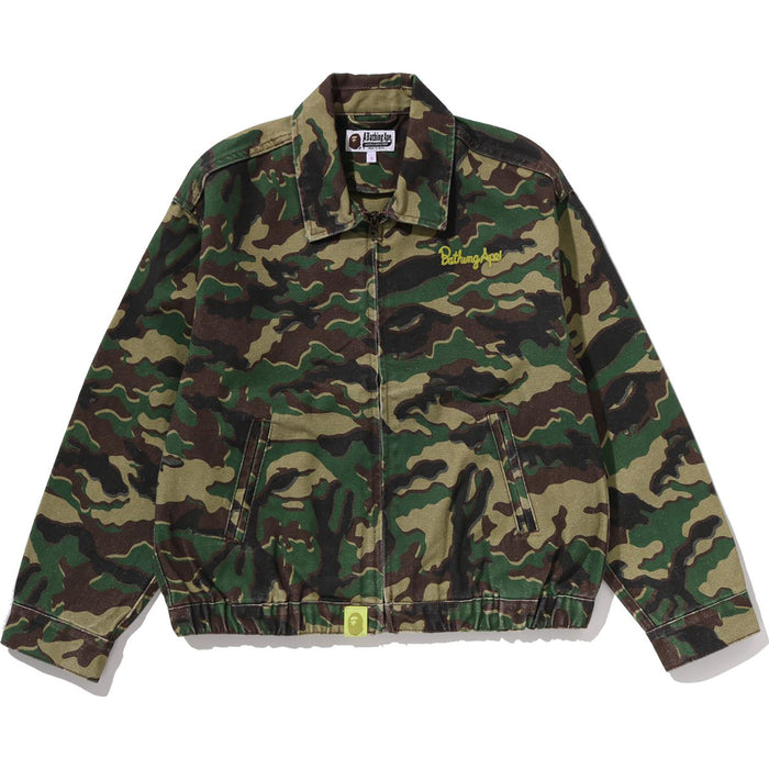 GLITCH WOODLAND CAMO BATHING APE LOGO WORKER JACKET LADIES