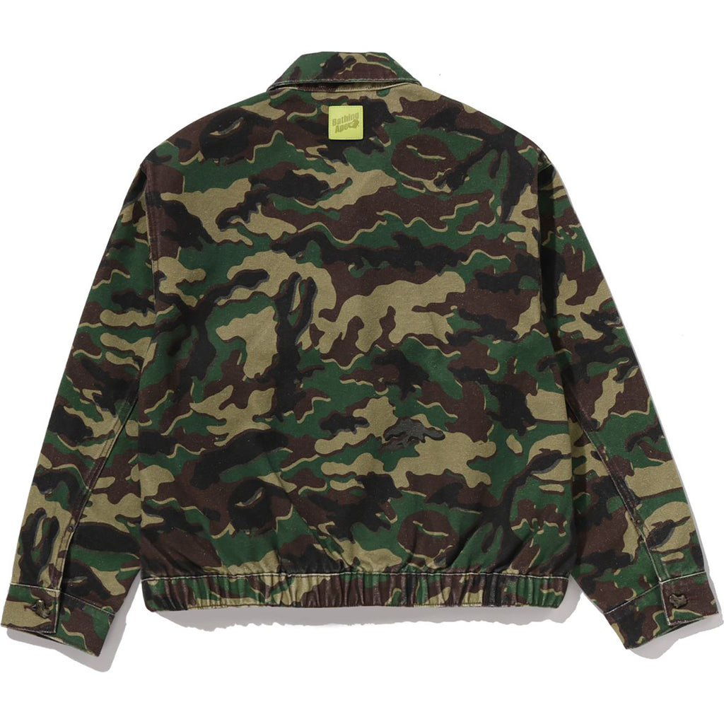 GLITCH WOODLAND CAMO BATHING APE LOGO WORKER JACKET LADIES