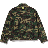 GLITCH WOODLAND CAMO BATHING APE LOGO WORKER JACKET LADIES