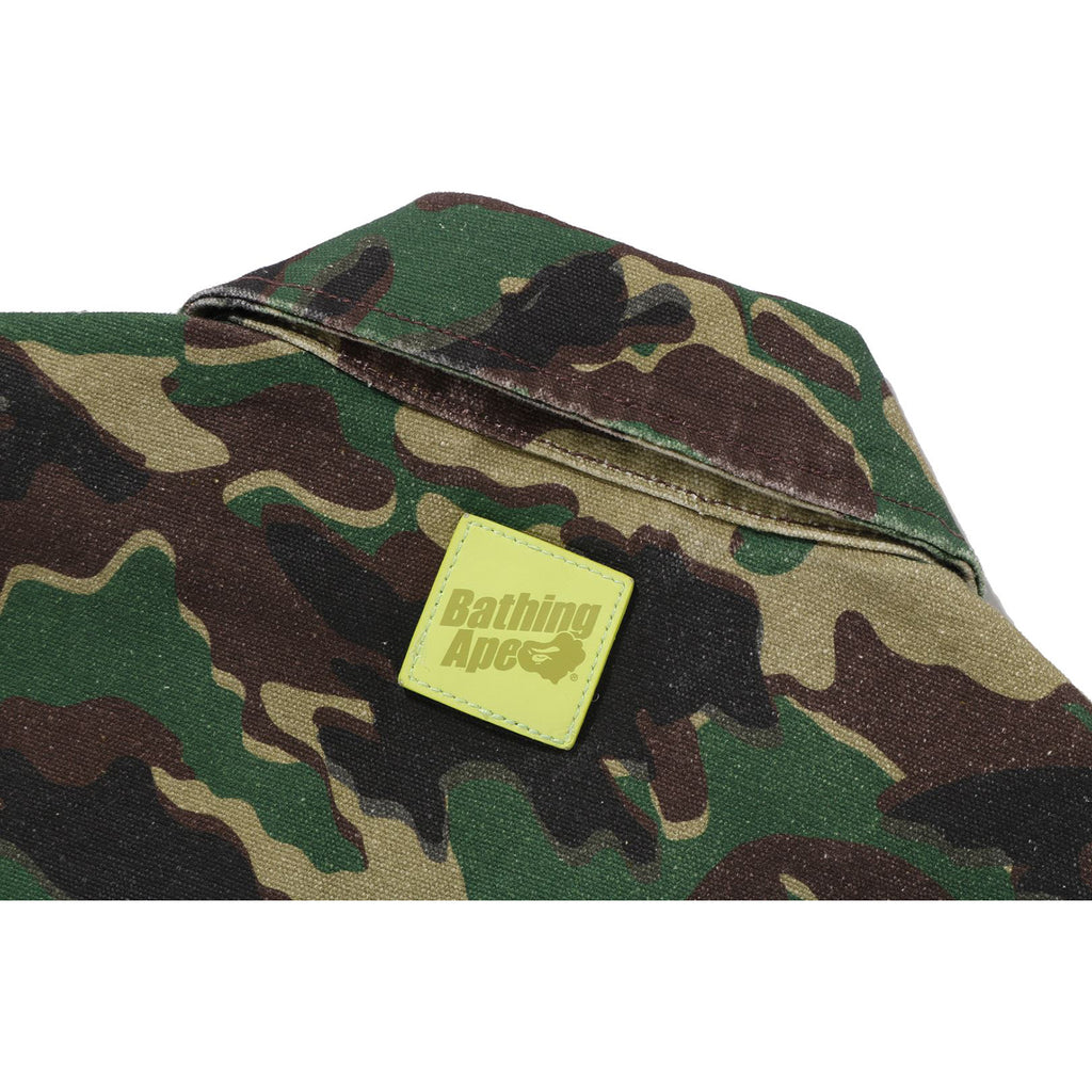 GLITCH WOODLAND CAMO BATHING APE LOGO WORKER JACKET LADIES
