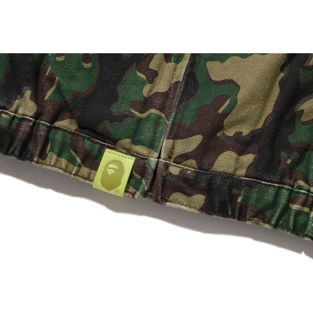 GLITCH WOODLAND CAMO BATHING APE LOGO WORKER JACKET LADIES