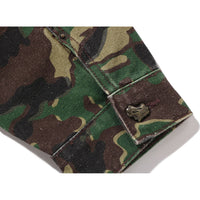 GLITCH WOODLAND CAMO BATHING APE LOGO WORKER JACKET LADIES