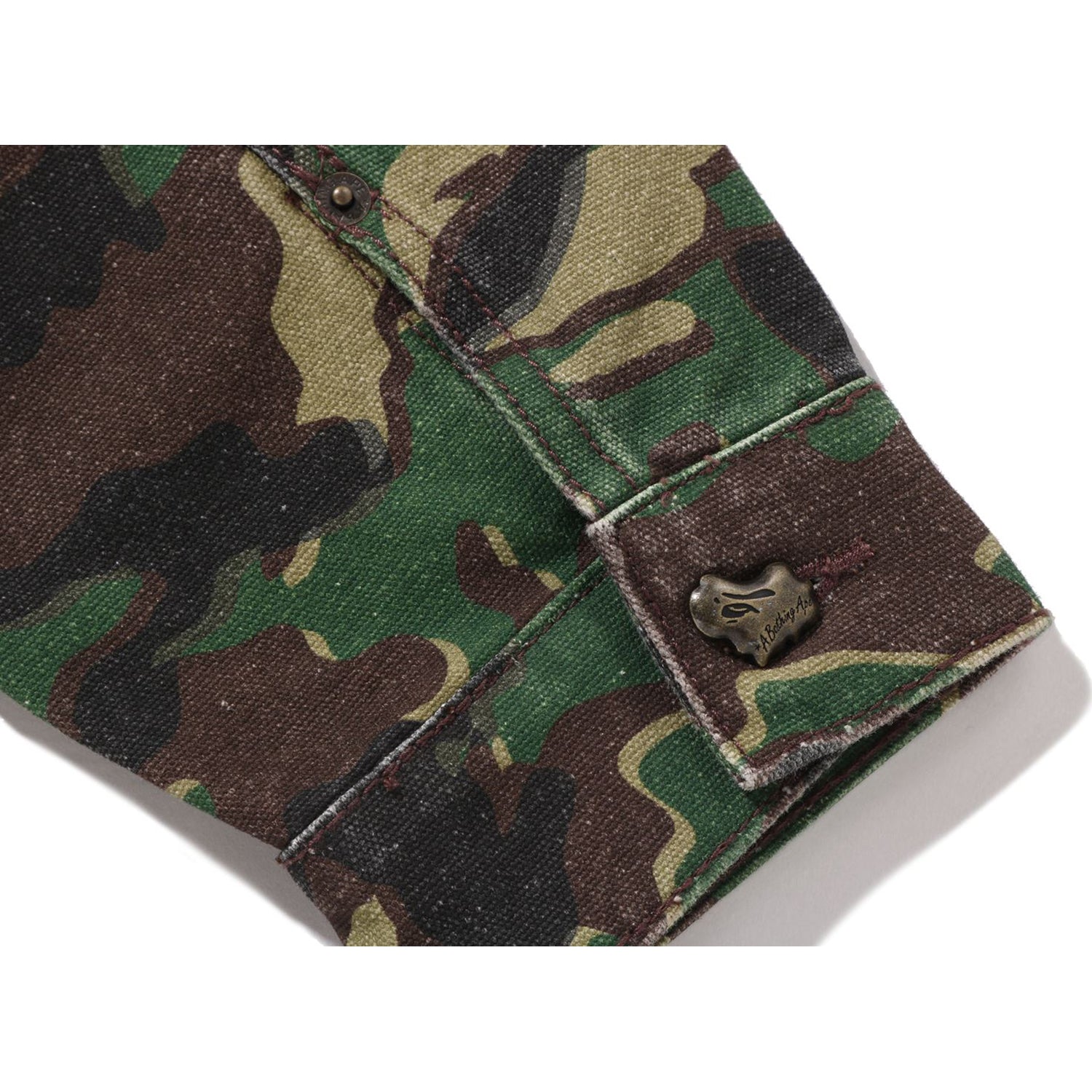 GLITCH WOODLAND CAMO BATHING APE LOGO WORKER JACKET LADIES