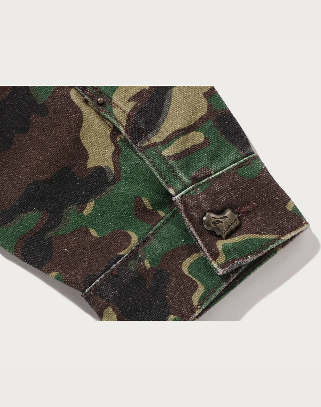 GLITCH WOODLAND CAMO BATHING APE LOGO WORKER JACKET LADIES