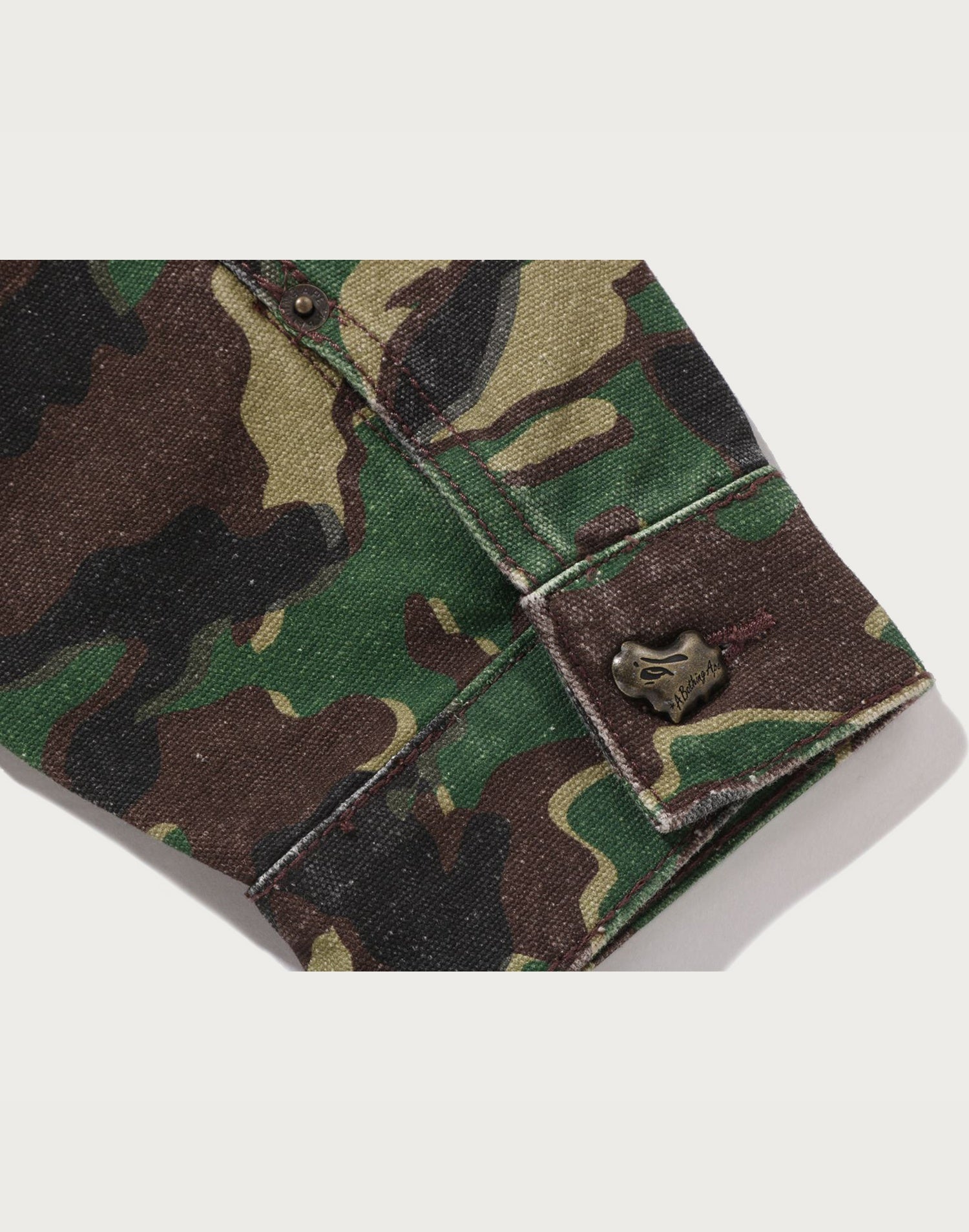 GLITCH WOODLAND CAMO BATHING APE LOGO WORKER JACKET LADIES