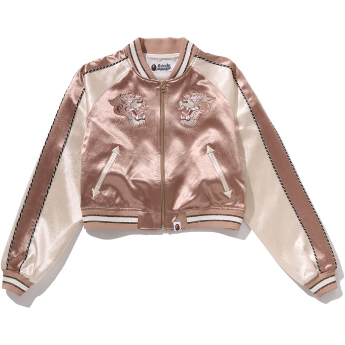 MULTILOGO CROPPED SOUVENIR JACKET LADIES