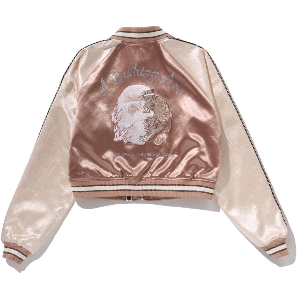MULTILOGO CROPPED SOUVENIR JACKET LADIES