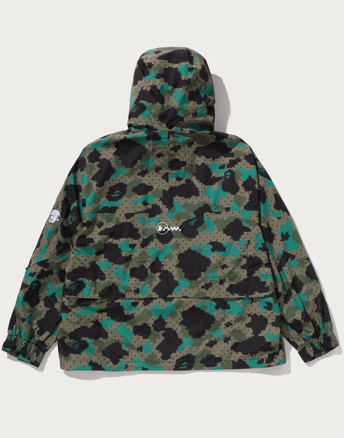 BAPE BY KAZUKI KURAISHI CAMO SHARK PACKABLE SNOWBOARD JACKET MENS