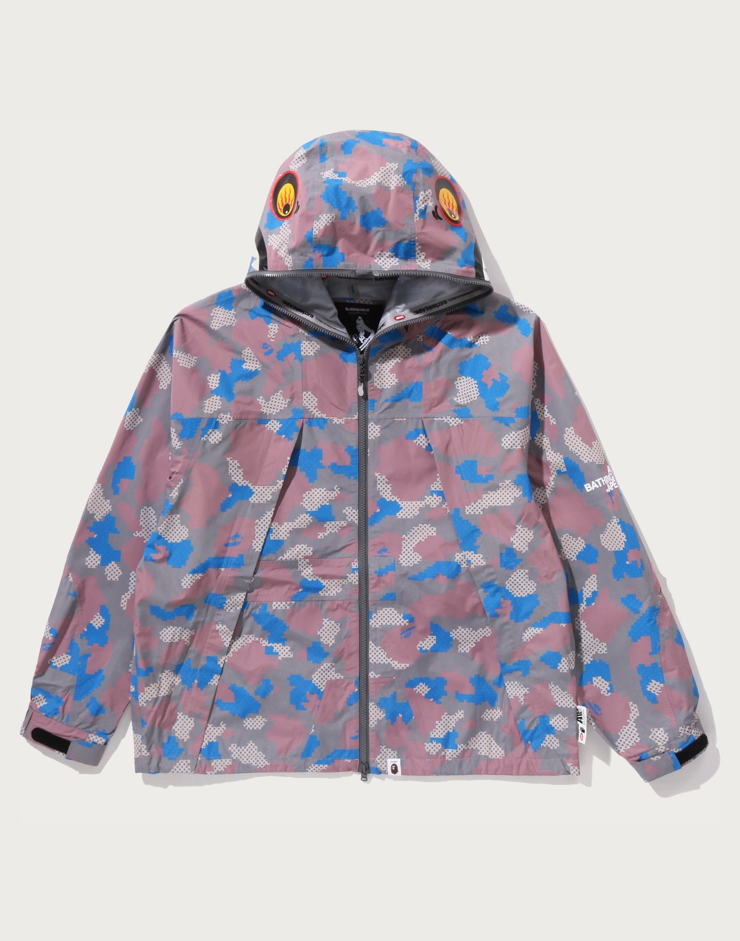 BAPE BY KAZUKI KURAISHI CAMO SHARK PACKABLE SNOWBOARD JACKET MENS