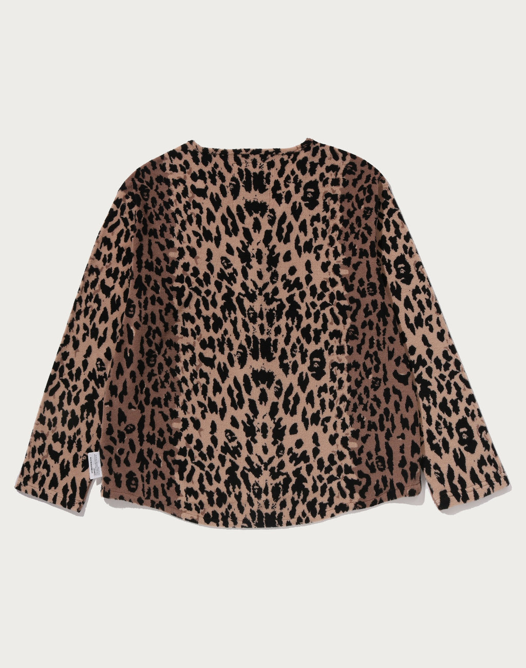 BAPE BY KAZUKI KURAISHI LEOPARD JACQUARD ZIP CARDIGAN MENS
