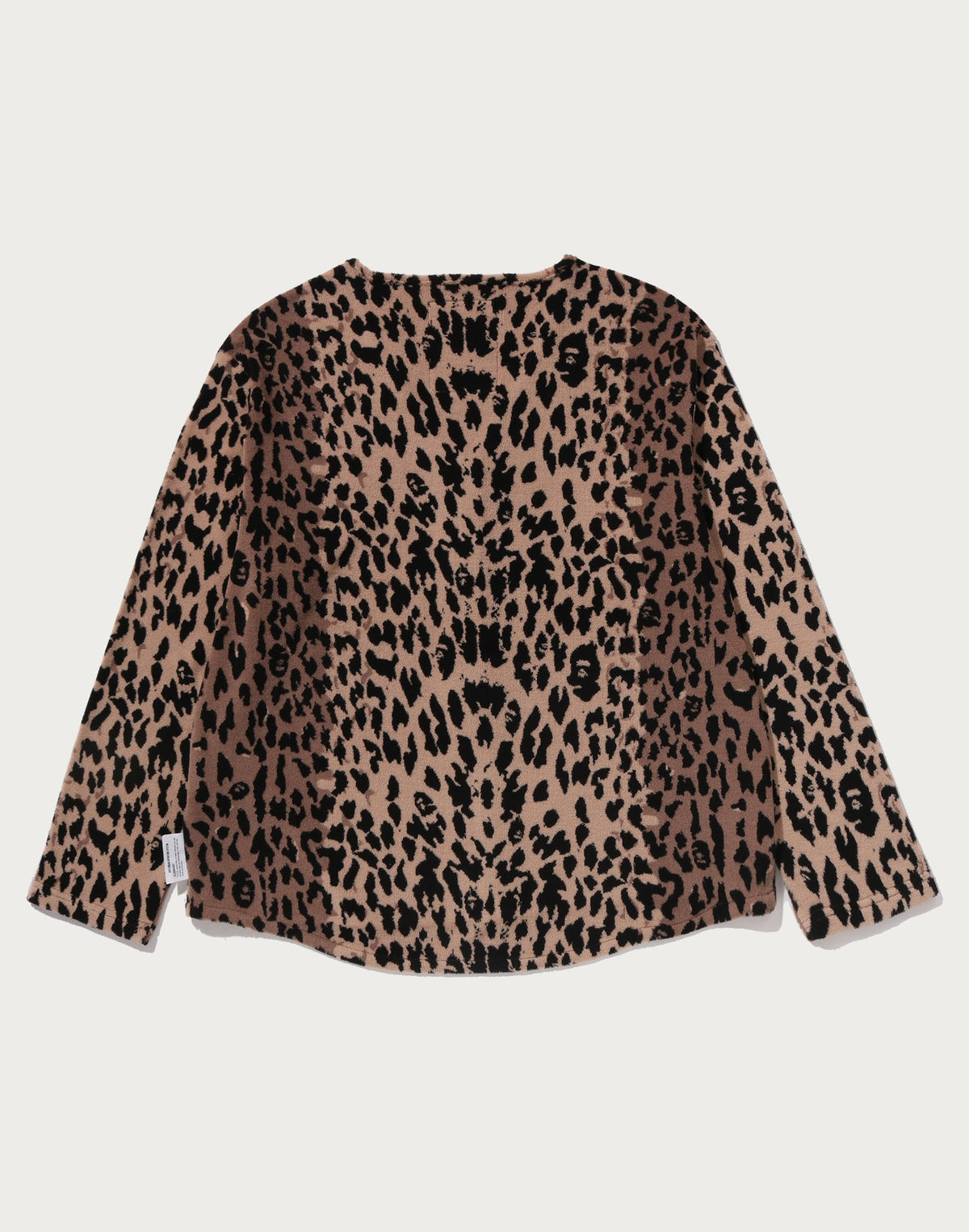 BAPE BY KAZUKI KURAISHI LEOPARD JACQUARD ZIP CARDIGAN MENS
