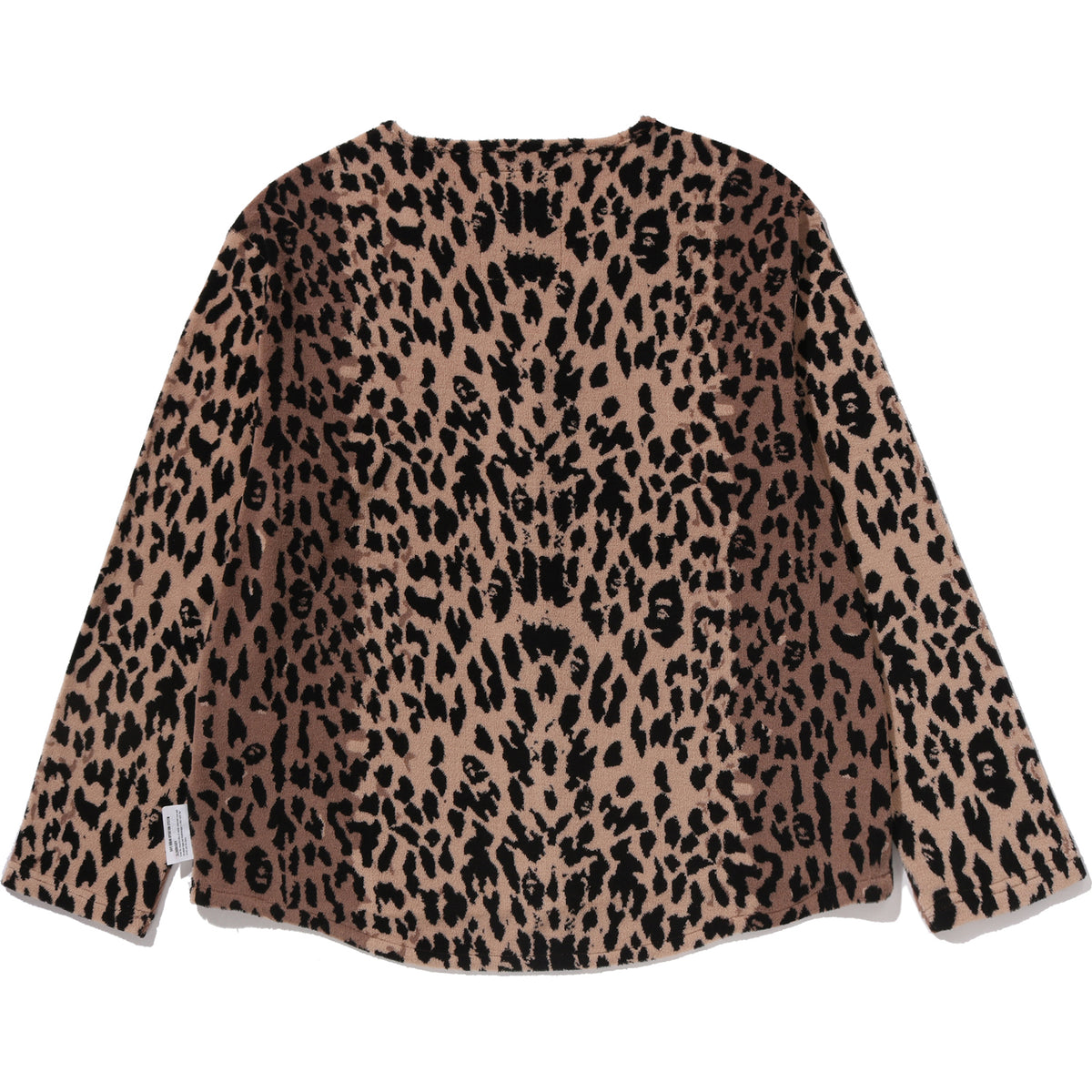 BAPE BY KAZUKI KURAISHI LEOPARD JACQUARD ZIP CARDIGAN MENS