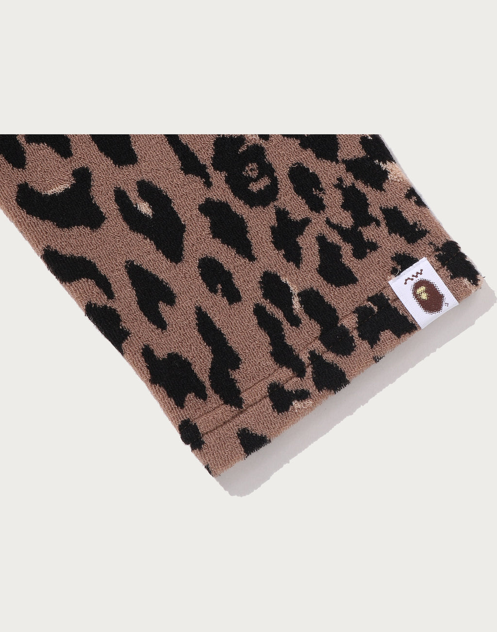 BAPE BY KAZUKI KURAISHI LEOPARD JACQUARD ZIP CARDIGAN MENS
